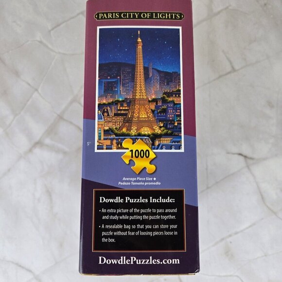 Dowdle Paris City of Lights 1000 Piece Jigsaw Puzzle NWT Activity Hobby Family - Picture 7 of 9